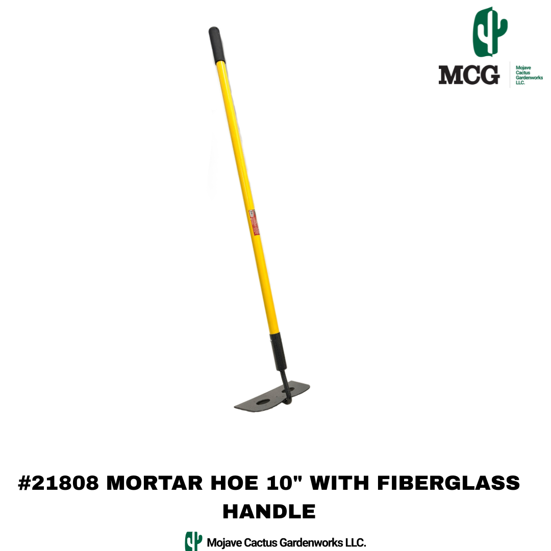 MORTAR HOE 10" WITH FIBERGLASS HANDLE 49"