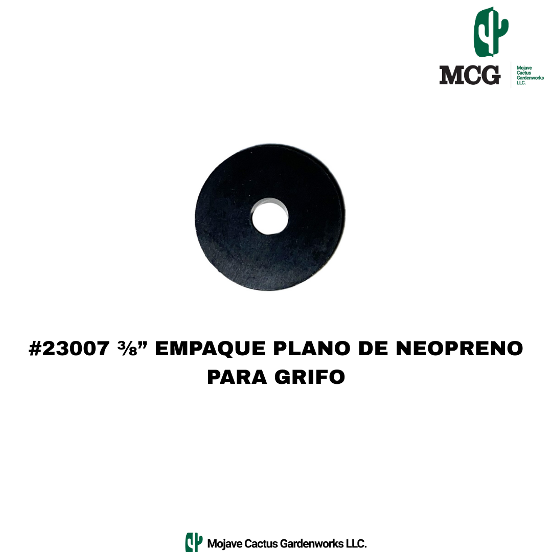 FLAT NEOPRENE FAUCET BIBB WASHERS 3/8" L (SET OF 2)