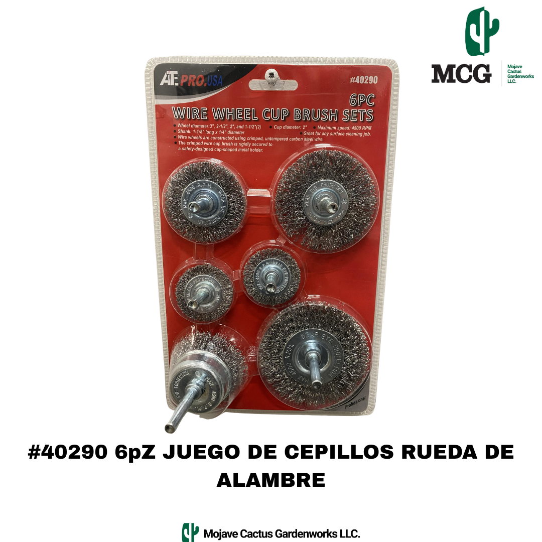 6 pc WIRE WHEEL CUP BRUSH SETS