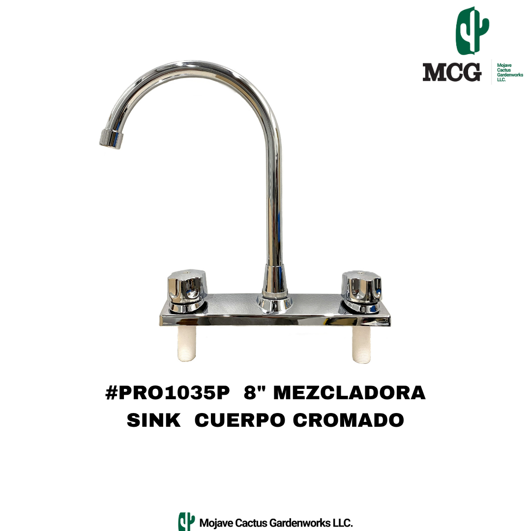 8" PLASTIC SINK FAUCET, CHROMED