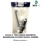 8" TWO HANDLE NON METAL WASHERLESS KITCHEN FAUCET, CHROME