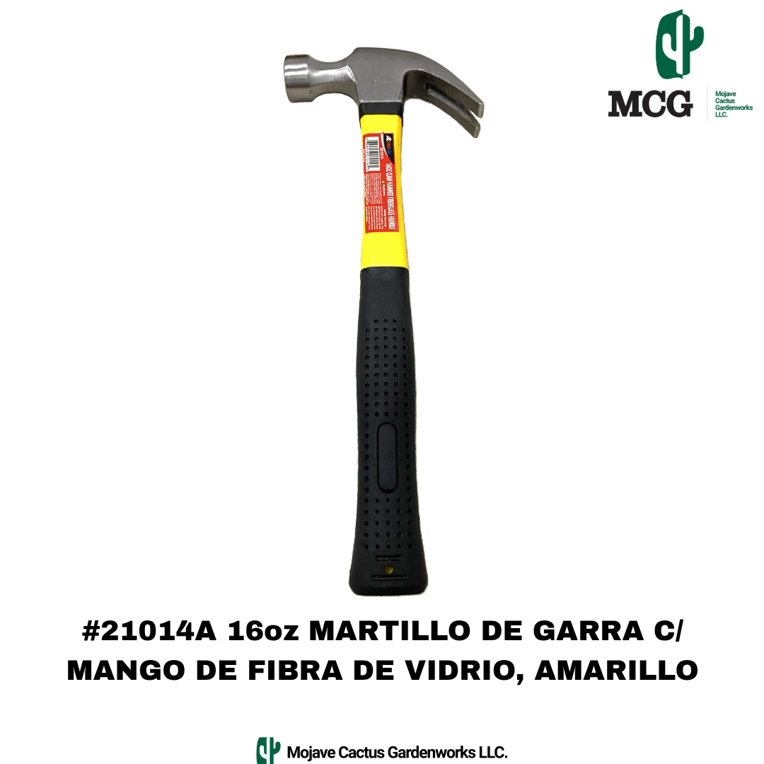 16 oz CLAW HAMMER W/ FIBERGLASS HANDLE