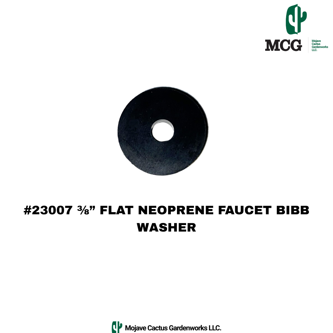 FLAT NEOPRENE FAUCET BIBB WASHERS 3/8" L (SET OF 2)