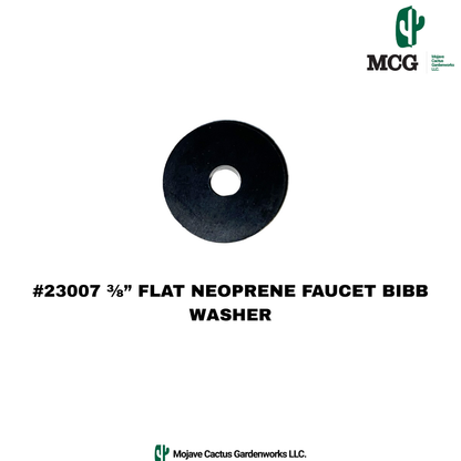 FLAT NEOPRENE FAUCET BIBB WASHERS 3/8" L (SET OF 2)