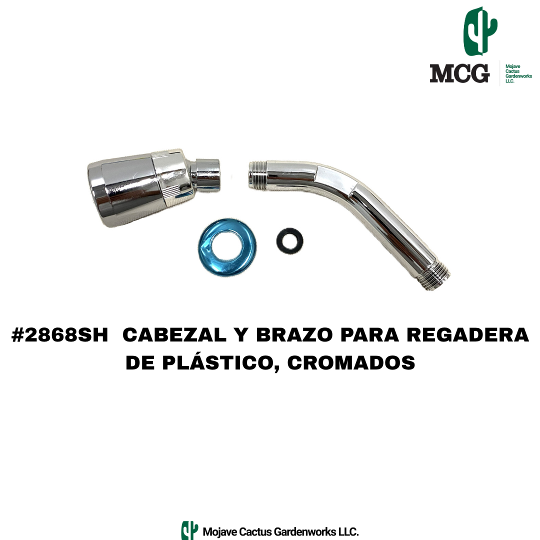 PLASTIC SHOWER HEAD WITH PLASTIC ARM AND FLANGE