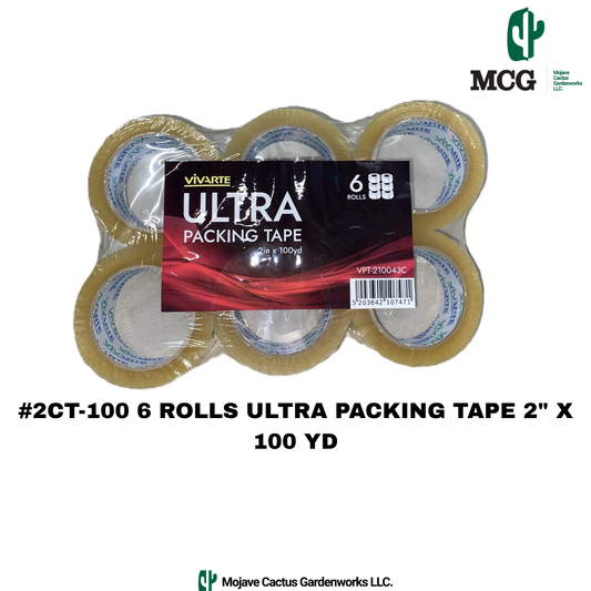 6 ROLLS ULTRA PACKING TAPE 2" x 100 YD