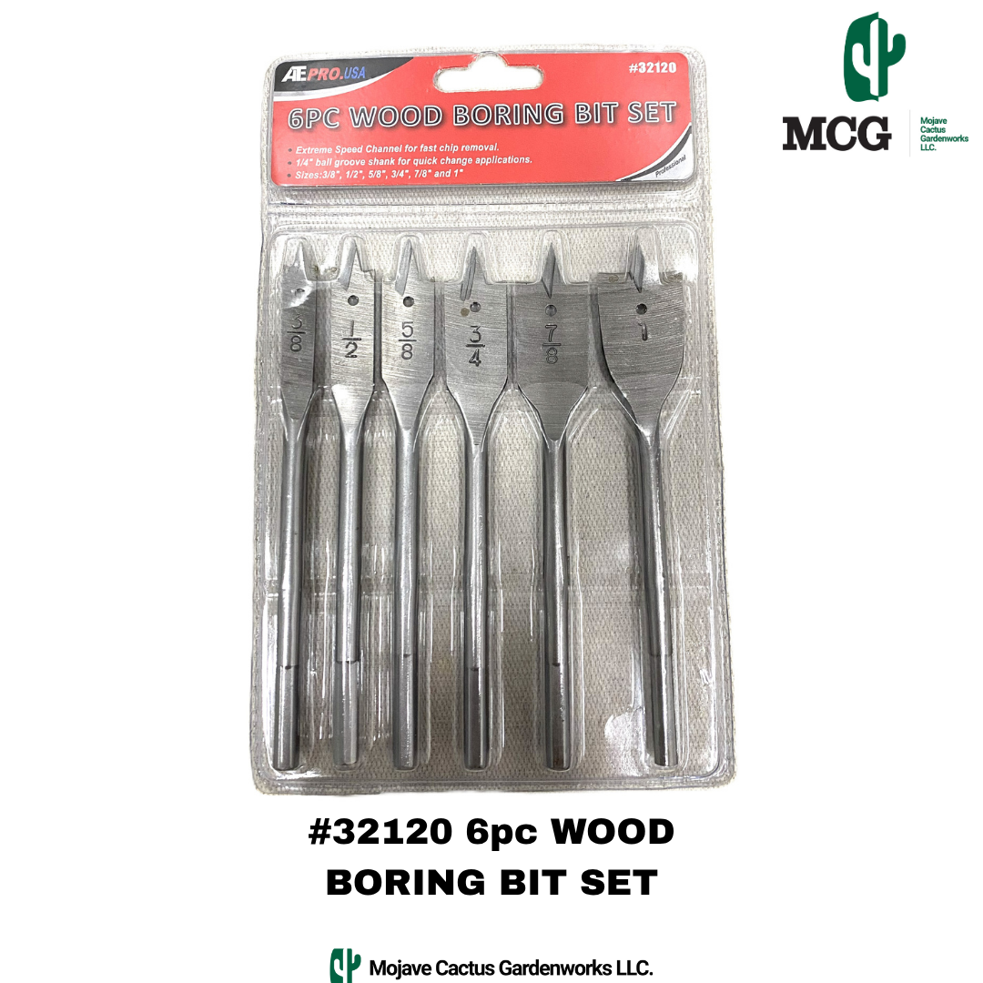 6 pc WOOD BORING BIT SET