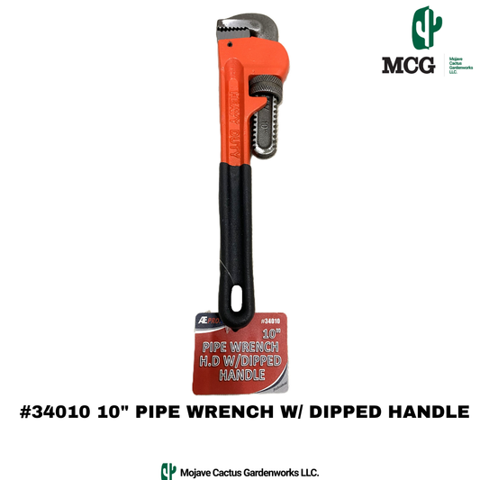 10" PIPE WRENCH WITH DIPPED HANDLE