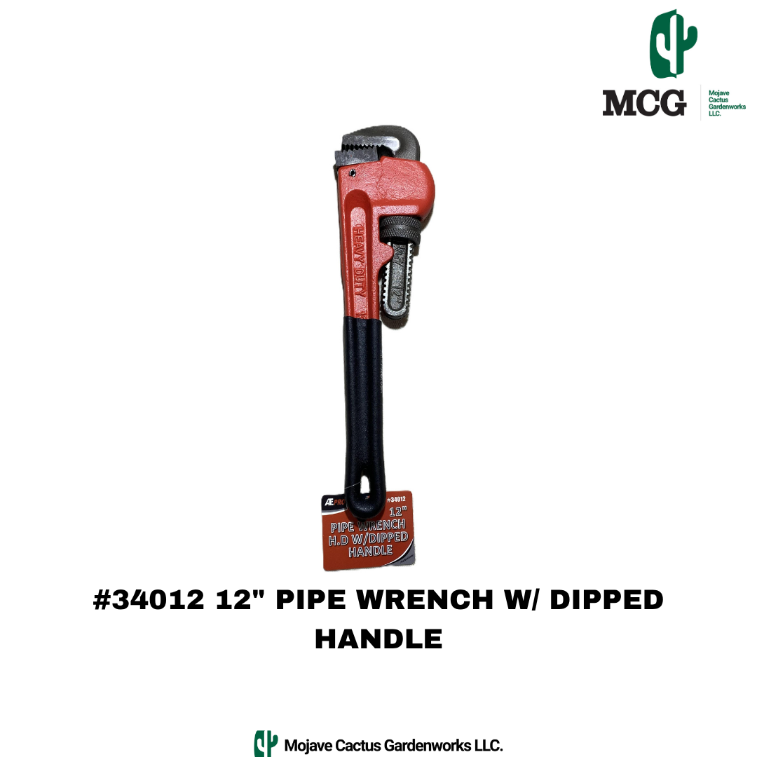 12" PIPE WRENCH WITH DIPPED HANDLE