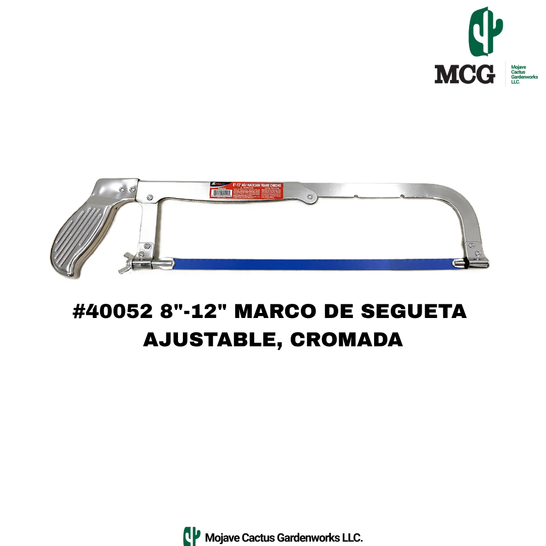 8"-12" ADJUSTABLE HACKSAW FRAME, CHROMED
