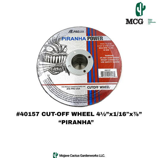 #40157    4 1/2" x 1/16" x 7/8" PIRANHA CUTOFF WHEEL