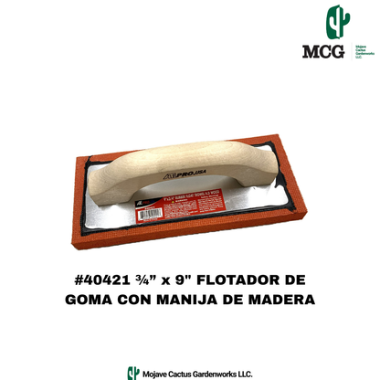 3/4" x 9" RUBBER FLOAT WITH WOOD HANDLE