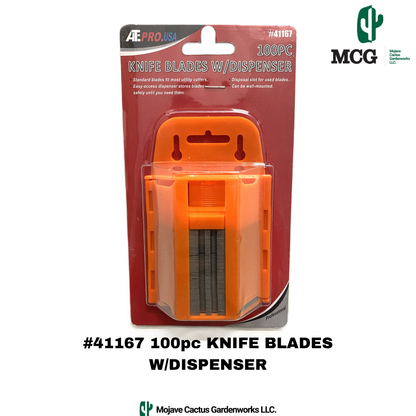 100 pc KNIFE BLADES WITH DISPENSER