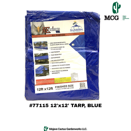 12' X 12' TARP, BLUE - ALL PURPOSE