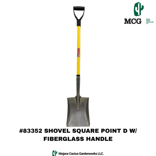 SHOVEL, SQUARE POINT D-GRIP WITH FIBERGLASS HANDLE