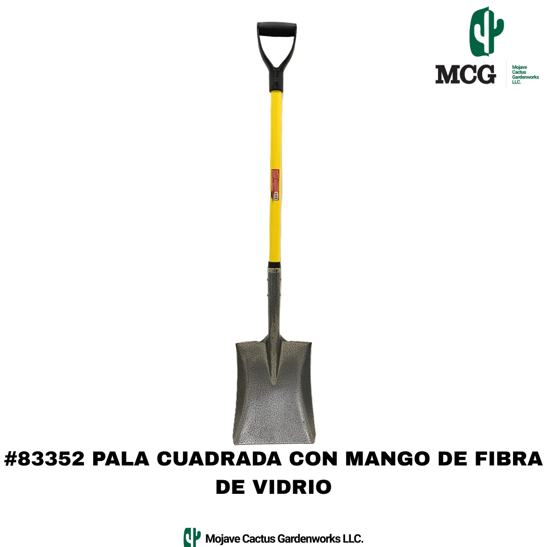 SHOVEL, SQUARE POINT D-GRIP WITH FIBERGLASS HANDLE