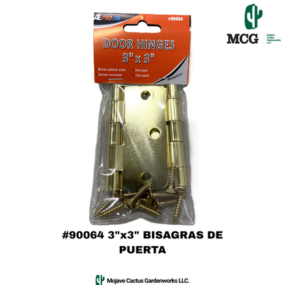 3" x 3" DOOR HINGES (SET OF 2)