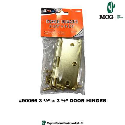3 1/2" x 3 1/2" DOOR HINGES (SET OF 2)