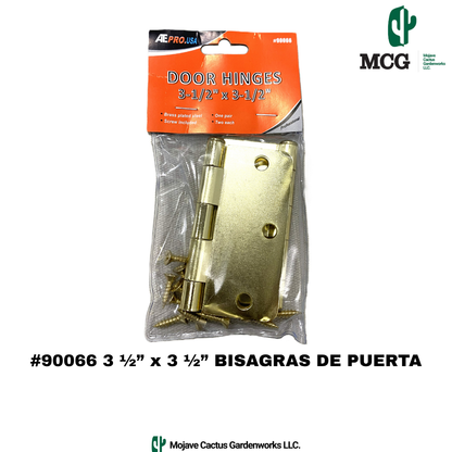 3 1/2" x 3 1/2" DOOR HINGES (SET OF 2)