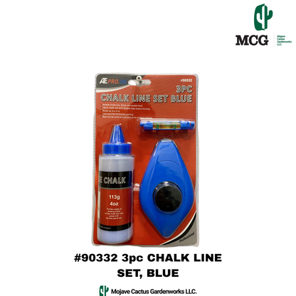 3 pc CHALK LINE SET BLUE