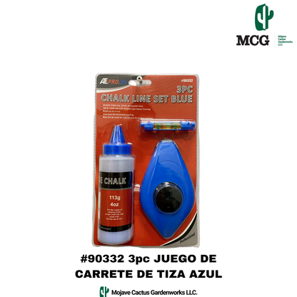 3 pc CHALK LINE SET BLUE