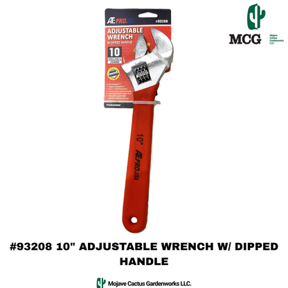 10" ADJUSTABLE WRENCH WITH DIPPED HANDLE
