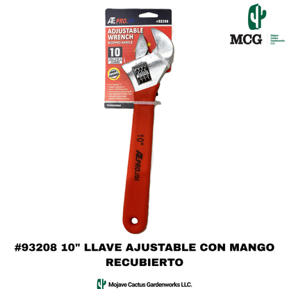 10" ADJUSTABLE WRENCH WITH DIPPED HANDLE