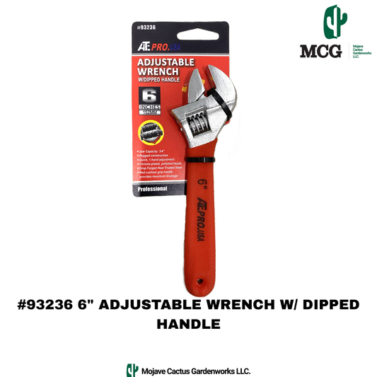 6" ADJUSTABLE WRENCH WITH DIPPED HANDLE