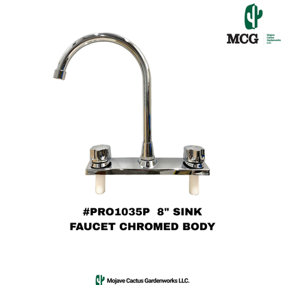 8" PLASTIC SINK FAUCET, CHROMED