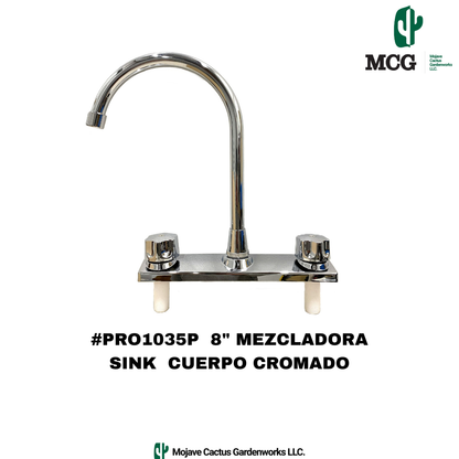 8" PLASTIC SINK FAUCET, CHROMED